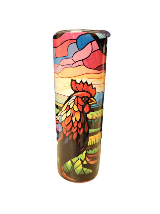 New Custom 20oz Rooster Tumbler A Little Dis An Dat