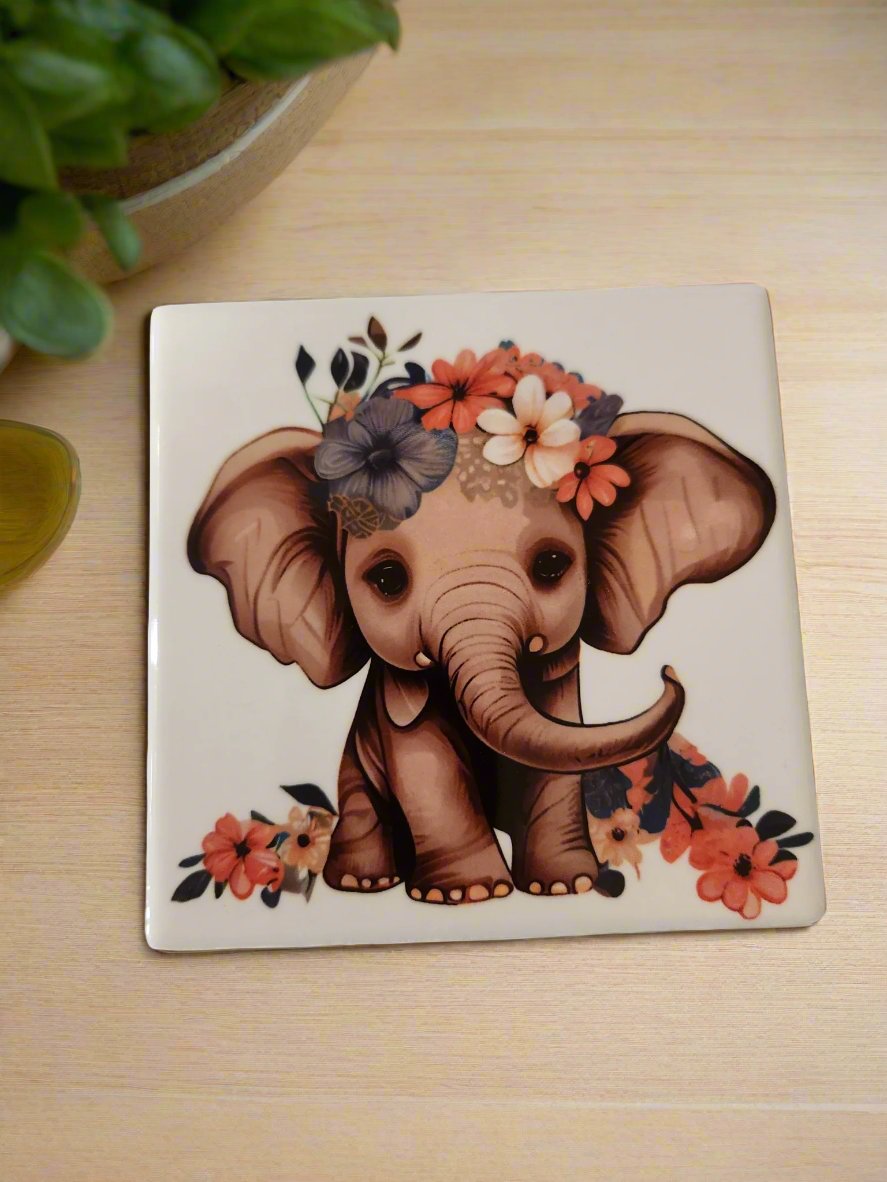 Elephant 4-inch table coasters 1