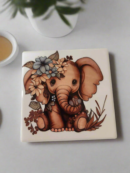 Elephant 4-inch table coasters 3