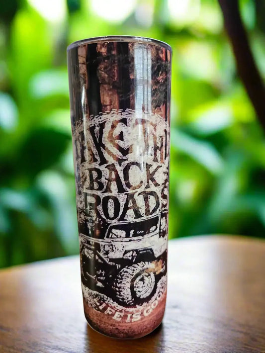 New Custom Jeep Back Roads Tumblers - Image #1