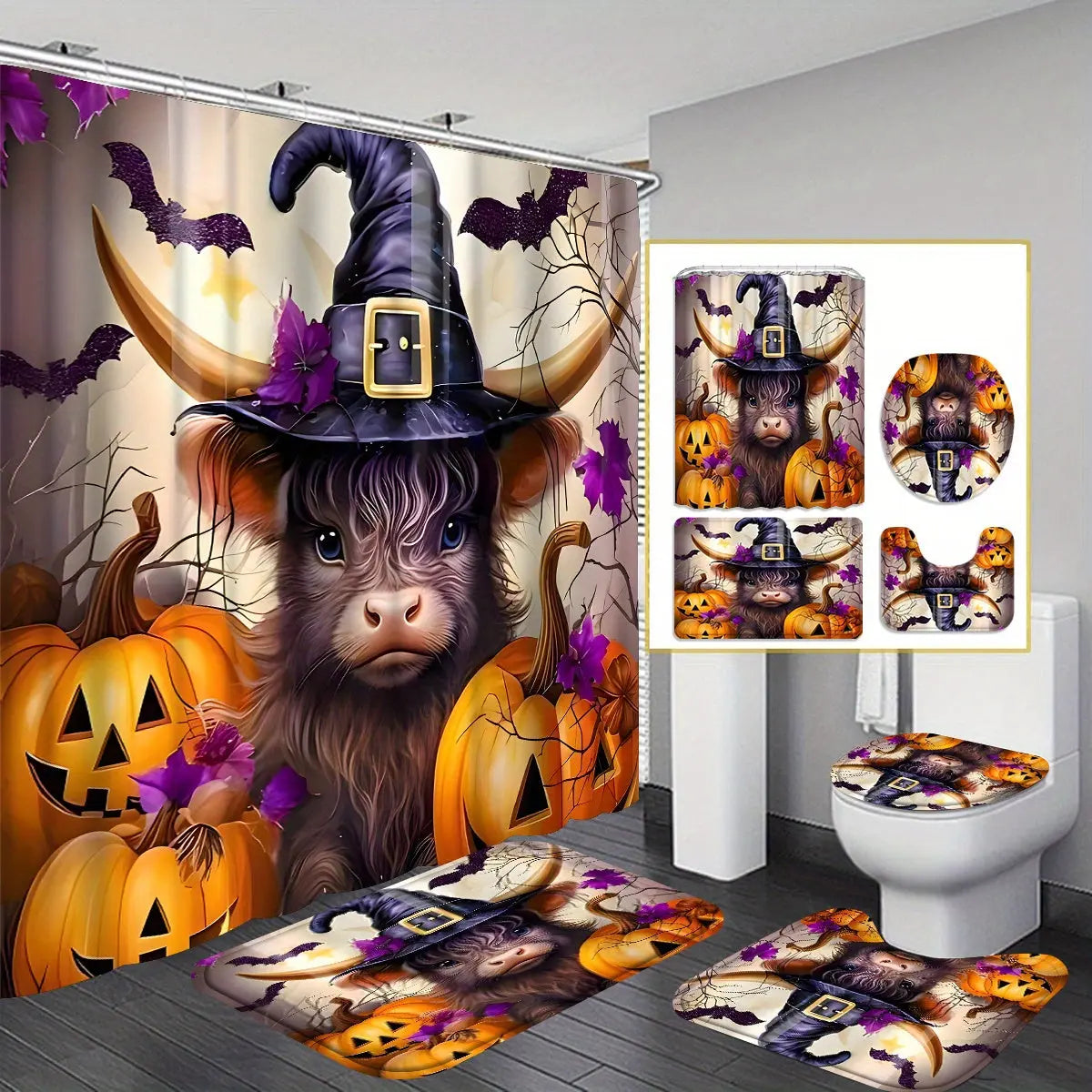 https://alittledisandat.com › products › halloween-cow-shower-curtain-set-with-bathroom-accessories1725389083843 image0