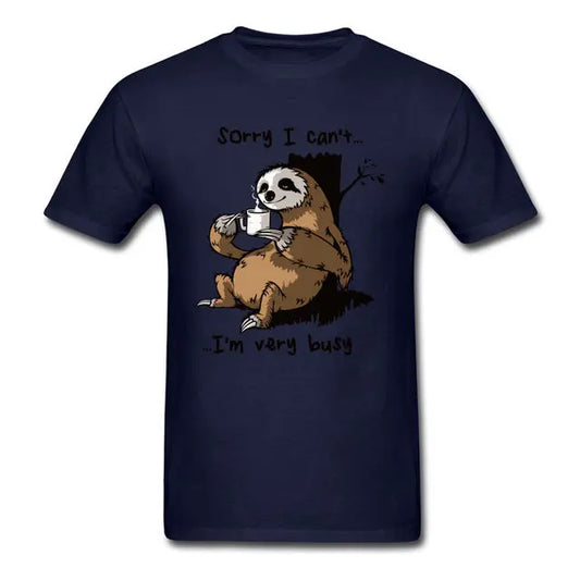 Very Busy Sloth T Shirt Men's - Image #1