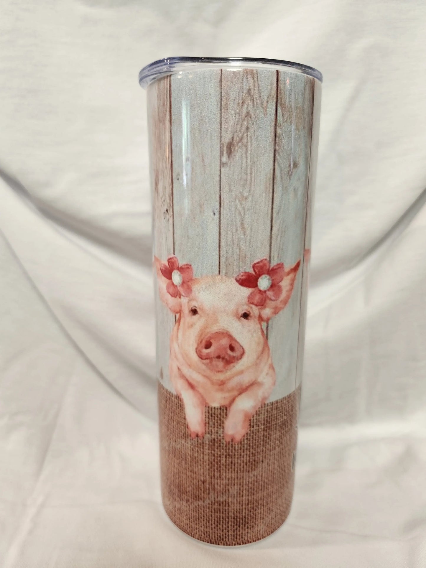 Custom 20oz Just a girl loves pigs Tumbler - Image #2