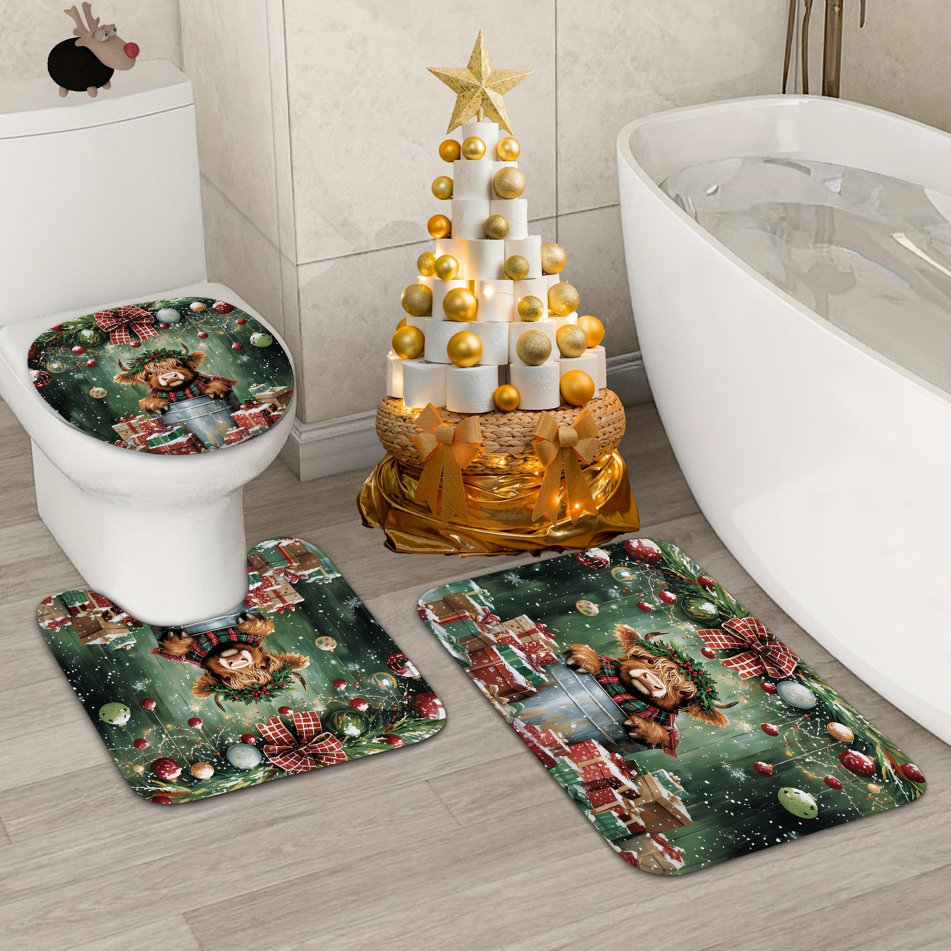 https://alittledisandat.com › products › highland-cow-christmas-shower-set-with-bath-mat-hooks1728986742599 image8