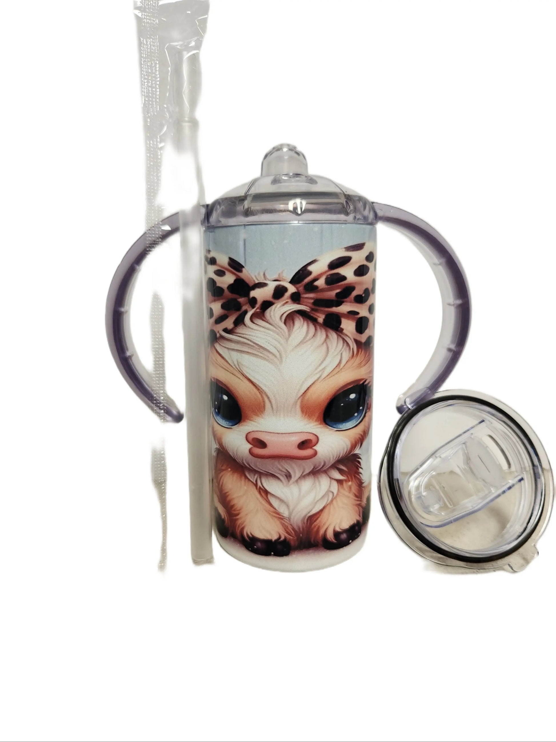 Cute baby girl Heifer kids 12oz Tumbler - Image #1