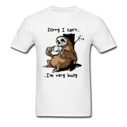 Very Busy Sloth T Shirt Men's - Image #10