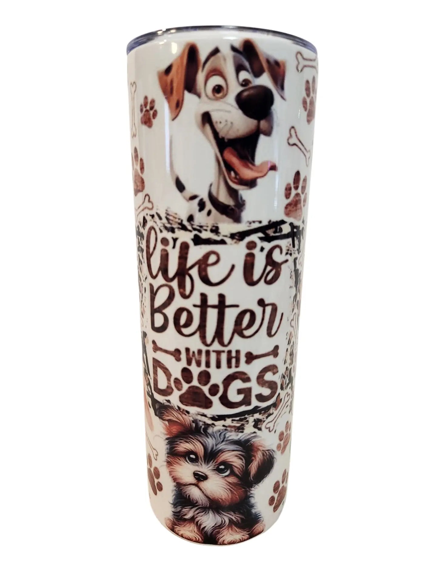 Life is better with dogs 20oz Tumblers - Image #7