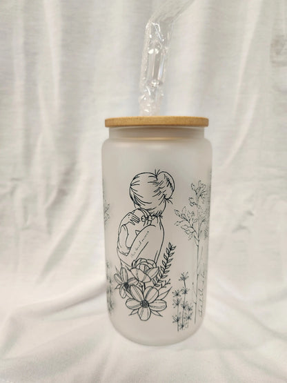Custom 16oz Frosted Glass Mother Tumbler - Image #1