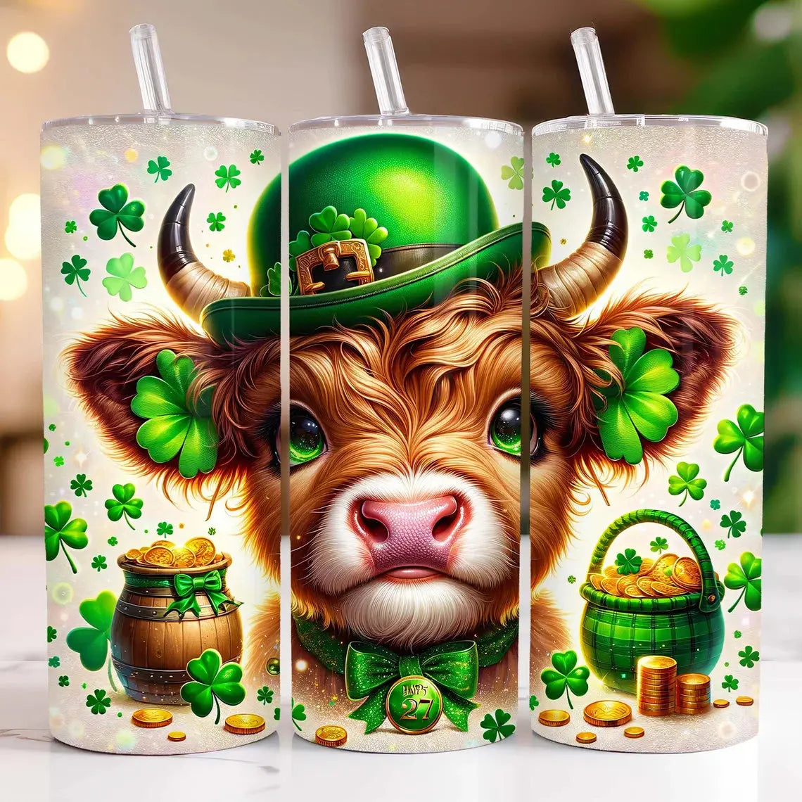 Saint Patrick Baby Heifers 20oz Tumblers - Image #1