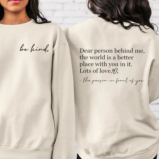 Be Kind  Women's Blessing Inspirational Sweatshirt - Image #1