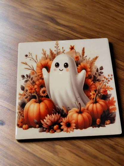 Boo scary fall time 4in Coasters - Image #7