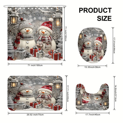 https://alittledisandat.com › products › festive-snowman-santa-christmas-shower-curtain-set1729785396101 variants2