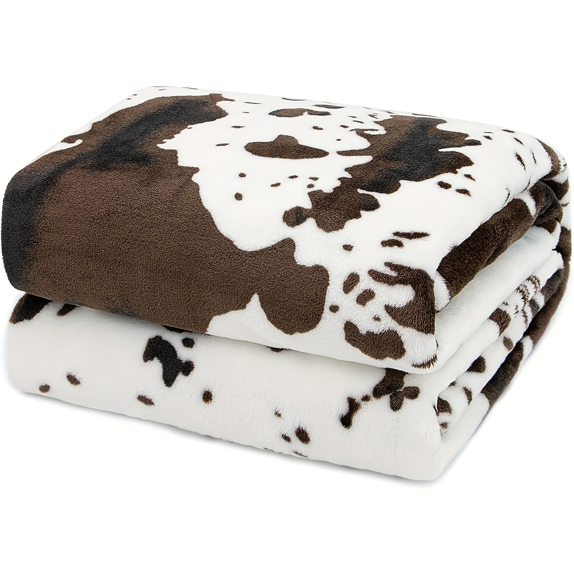 Cozy Cow Print Blanket  Soft Throw for Couch Bed Sofa