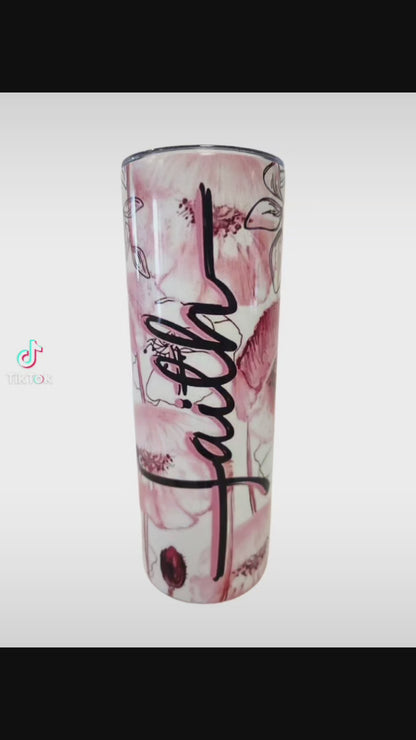 Pink Faith 20 Tumblers - ALittleDisAnDat.com